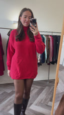 Vika angora gebreide jurk - M