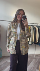 Fien geprinte blouse - L
