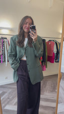 Sienna wool-blend blazer - XL