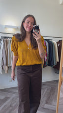 Carla 100% katoen top - L