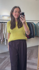 Denise mohair-blend top - L