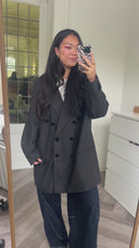 Katja 100% wol blazer - L