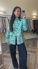 Hanae geprinte blouse - S