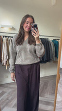 Rhona 100% wol trui - L