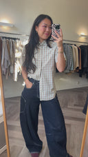 Ynez geruite blouse - S