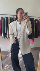 Remi linnen-blend blazer - XL