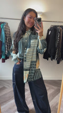 Veda geprinte blouse - L