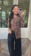 Rozemarijn geprinte blouse - M