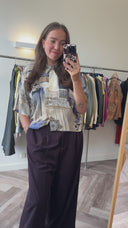 Mila geprinte blouse - L