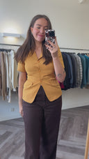 Irene linnen blazer-top - S-M