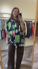 Roos geprinte blouse - XL