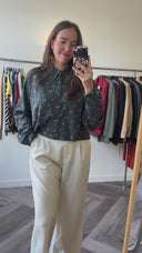 Emi cropped blouse - L