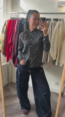 Tess geprinte blouse - S