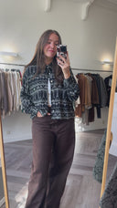 Amire geprinte blouse - L