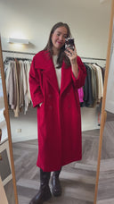 Emmeline 100% wol mantel - L