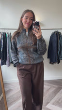 Nina quarter-zip trui - L