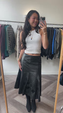 Solène 100% leer rok - M