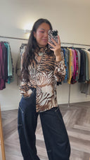 Lucie animal print blouse - M