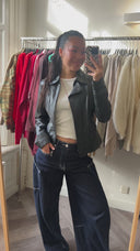 Valentina 100% leer jas - S