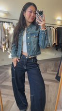 Ronja denim top/jasje - S