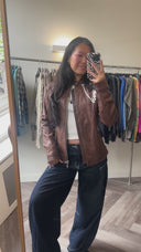 Frederique 100% leer jas - S