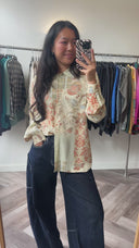 Val geprinte blouse - L