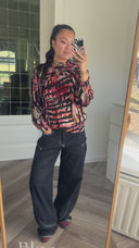 Estelle geprinte blouse - M