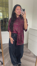 Marina 100% zijden blouse - L