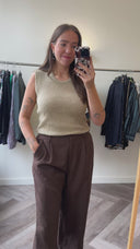 Saga gebreide top - M