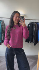 Maya mohair-blend trui - S