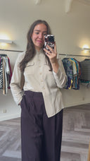 Lin 100% zijden blouse - M