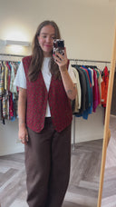 Noor jacquard gilet - L