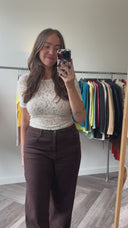 Mette kanten top - M