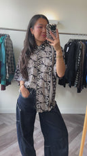 Nyssa geprinte blouse - L