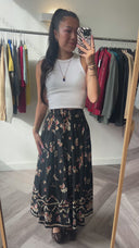 Amy geprinte rok - S