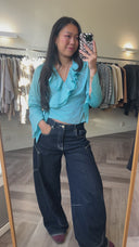 Malou metallic wikkeltop - S