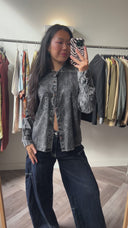 Viv acid wash blouse - S