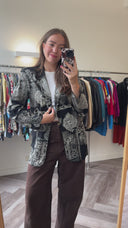 Demi geprinte blazer - M