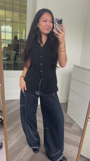 Judith getailleerde top - S