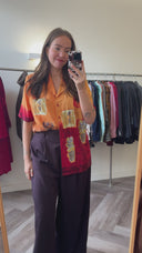 Jasmijn 100% zijde blouse - L