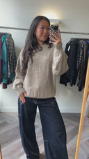 Taya alpaca-blend trui - M