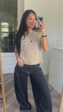 Elif katoenen top - M