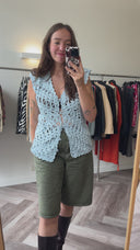 Cora opengewerkte gilet - L