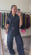 Zuri linnen-blend blouse - S