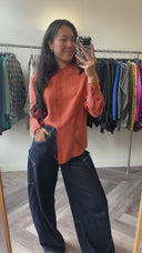 Lydia cupro blouse - S