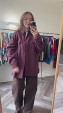 Lena bordeaux overshirt - XXL