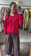 Noor 100% lamswol trui - L