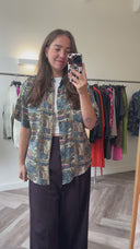 Aria 100% zijden blouse - L