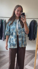 Pia geprinte blouse - L