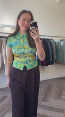 Diana geprinte top - M